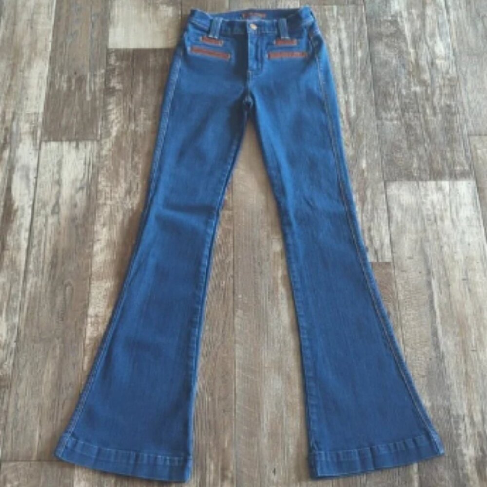 7FAMK Seven For All Mankind Trouser wide leg jeans style AU6348433A sz23x33L EUC